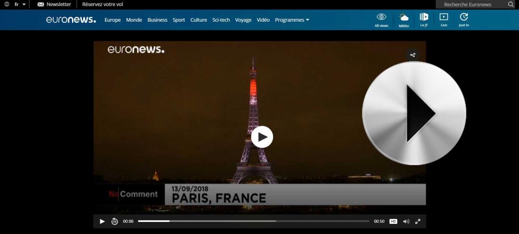 Euronews La Tour Eiffel aux couleurs du Japon