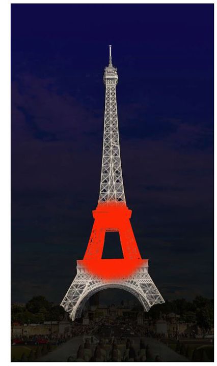 Le bonbon La Tour Eiffel s'illumine aux couleurs du Japon