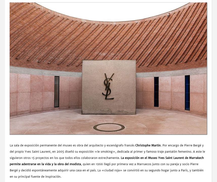 Lightecture MUSEO YVES SAINT LAURENT, UNA JOYA ESCENOGRÁFICA